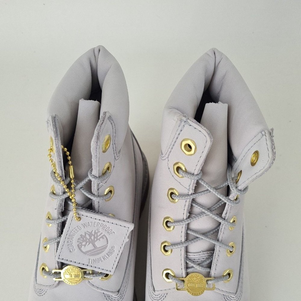 Timberland 6IN PREMIUM Junior Grey Waterproof Boots - Picture 5 of 12
